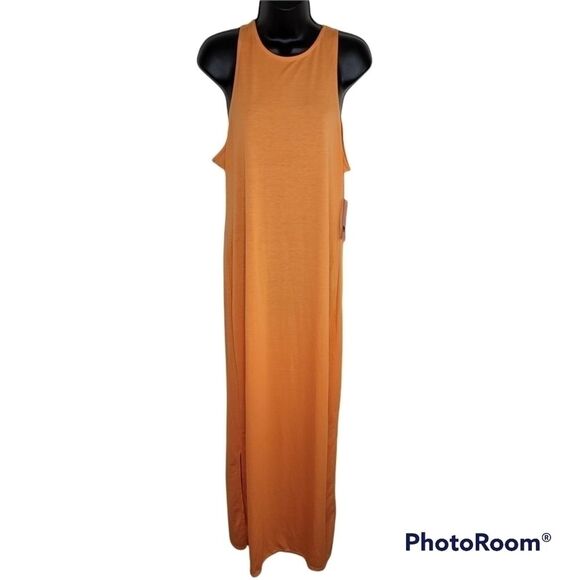 Just Fab Nwt tangerine halter maxi dress xxl - Picture 3 of 7